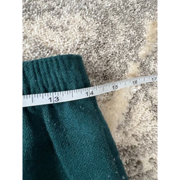 Ermane wool teal green mid length skirt women's size 9/10 made in USA - Picture 7 of 8